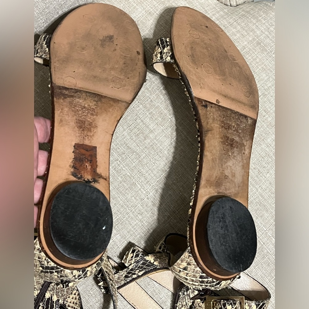 FENDI Snakeskin Python Gladiator Strappy Sandals … - image 11
